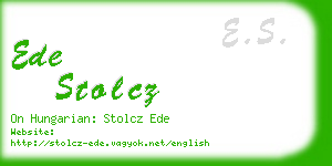 ede stolcz business card